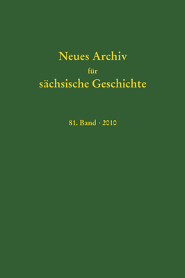 978-3-87707-792-4 - Neues Archiv für sächsische Geschichte, 81. Band (2010) - Titelbild
