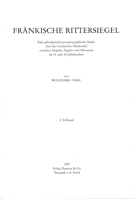 978-3-86652-944-1 - Fränkische Rittersiegel - Titelbild