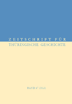 978-3-87707-906-5 - Zeitschrift für Thüringische Geschichte, Band 67 (2013) - Titelbild