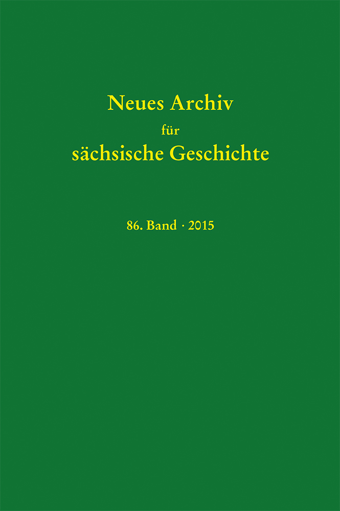978-3-87707-985-0 - Neues Archiv für sächsische Geschichte, 86. Band (2015) - Titelbild