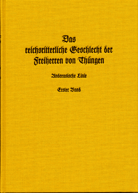 978-3-86652-903-8 - Das reichsritterliche Geschlecht der Freiherren von Thüngen - Titelbild