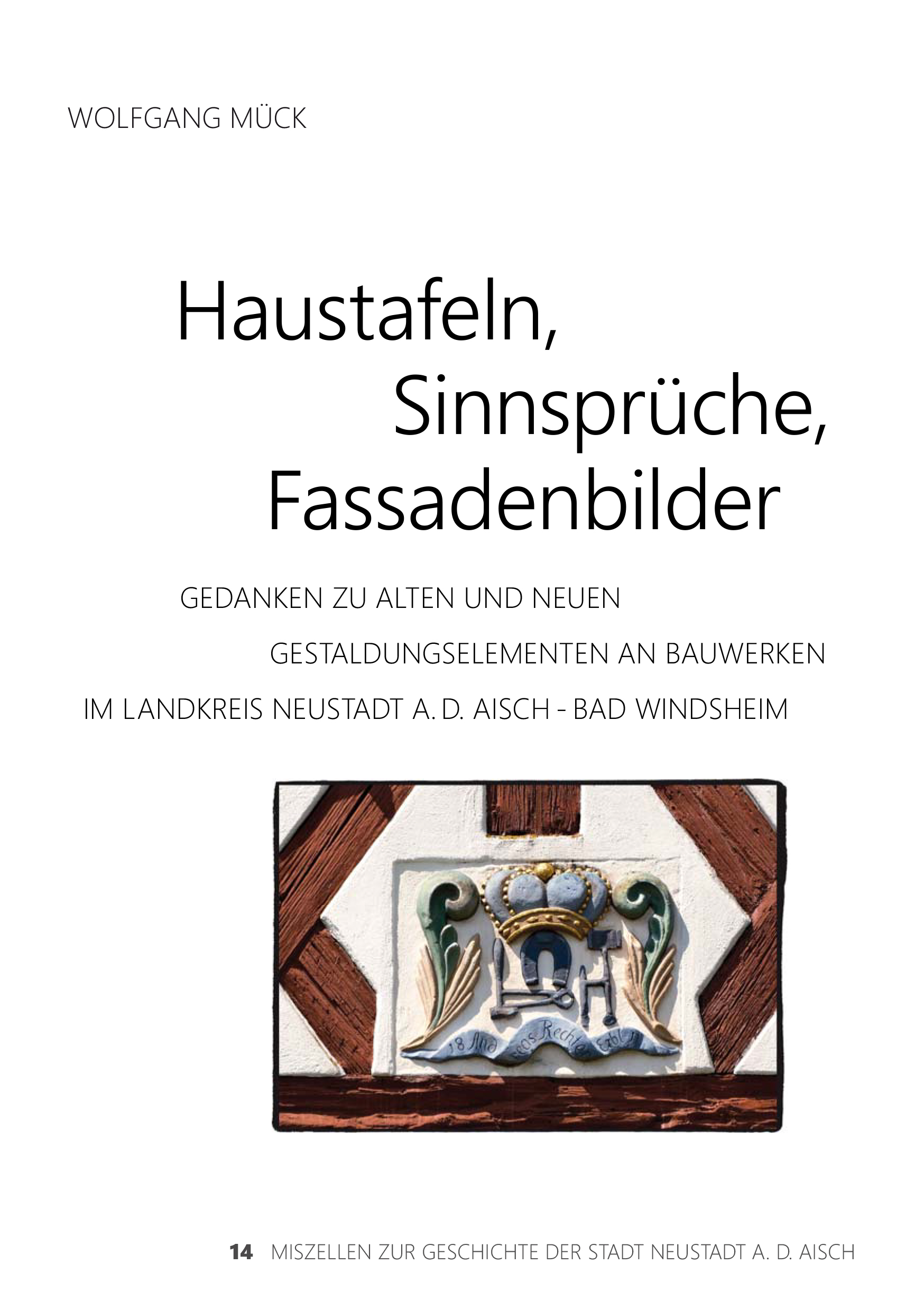 978-3-87707-327-8 - Haustafeln, Sinnsprüche, Fassadenbilder - Titelbild