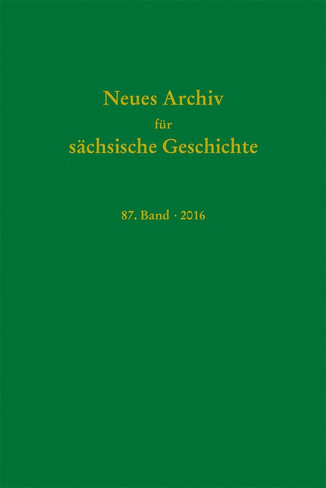 978-3-87707-094-9 - Neues Archiv für sächsische Geschichte, 87. Band (2016) - Titelbild