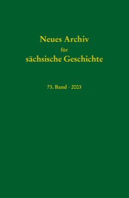 978-3-87707-618-7 - Neues Archiv für sächsische Geschichte, 73. Band (2003) - Titelbild