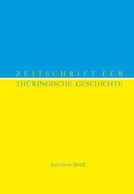 978-3-87707-851-8 - Zeitschrift für Thüringische Geschichte, Band 66 (2012) - Titelbild