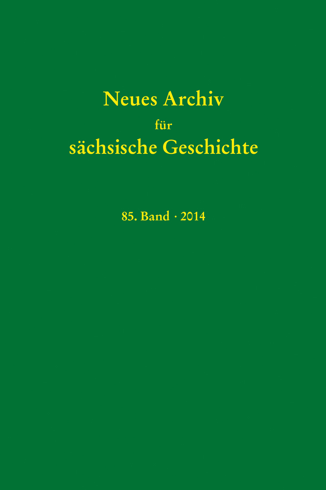 978-3-87707-941-6 - Neues Archiv für sächsische Geschichte, 85. Band (2014) - Titelbild