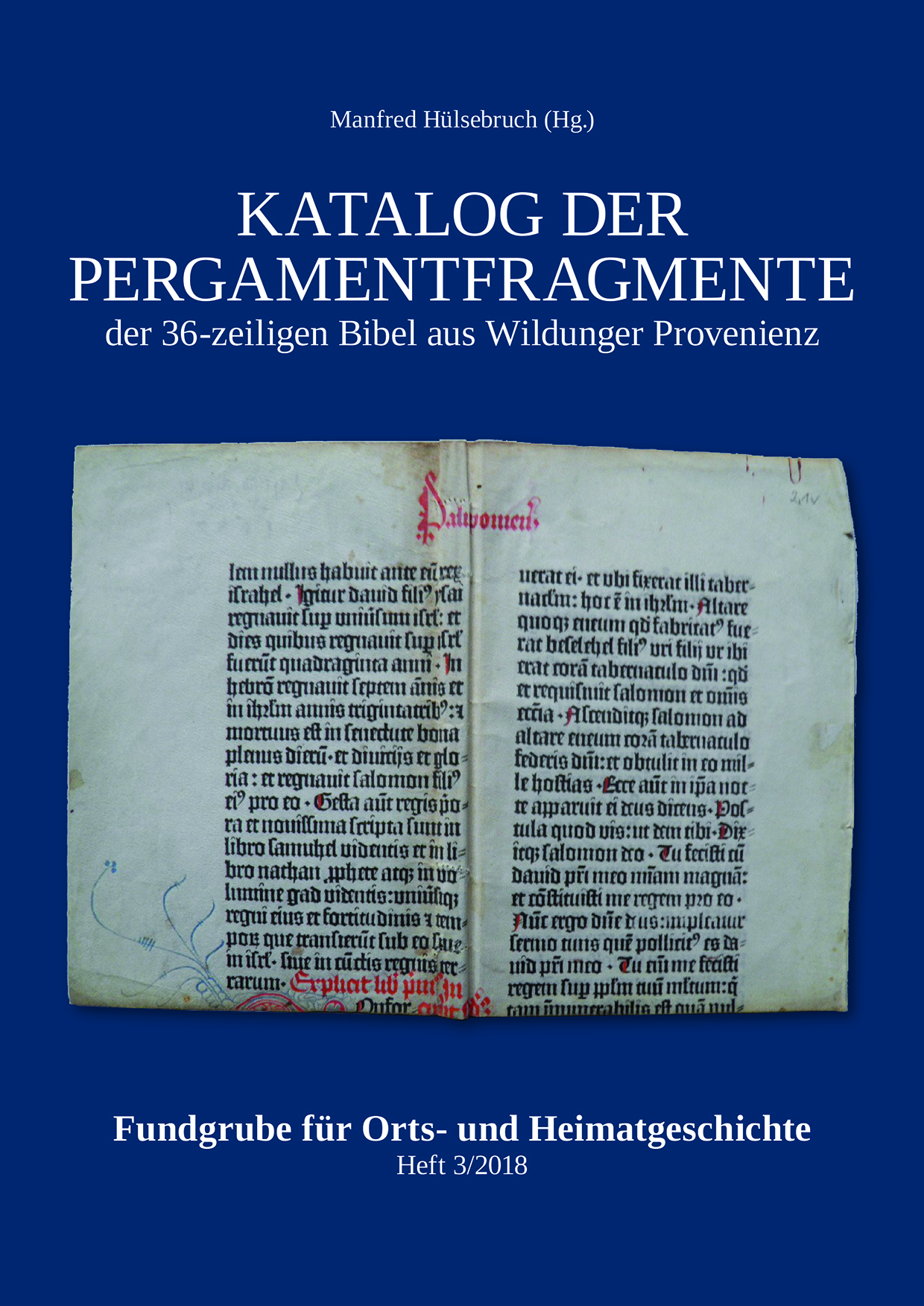978-3-96049-022-7 - Katalog der Pergamentfragmente der 36-zeiligen Bibel aus Wildunger Provenienz - Titelbild