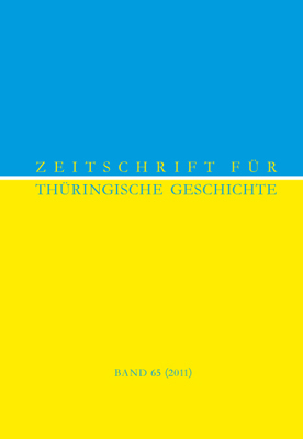 978-3-87707-822-8 - Zeitschrift für Thüringische Geschichte, Band 65 (2011) - Titelbild