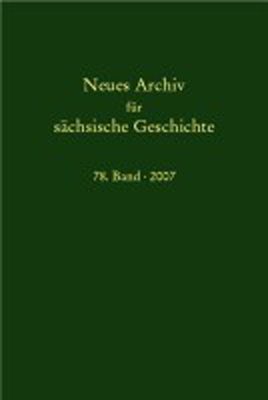 978-3-87707-706-1 - Neues Archiv für sächsische Geschichte, 78. Band (2007) - Titelbild