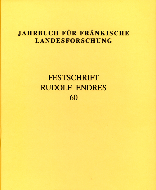 978-3-940049-05-6 - Jahrbuch für fränkische Landesforschung 60 - Titelbild