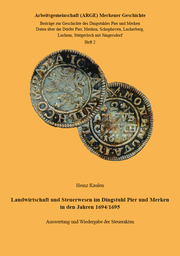 978-3-96049-042-5 - Landwirtschaft und Steuerwesen im Dingstuhl Pier und Merken in den Jahren 1694/1695 - Titelbild