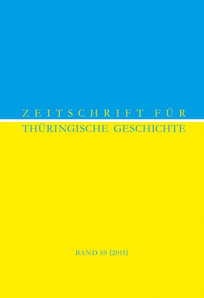 978-3-87707-967-6 - Zeitschrift für Thüringische Geschichte, Band 69 (2015) - Titelbild