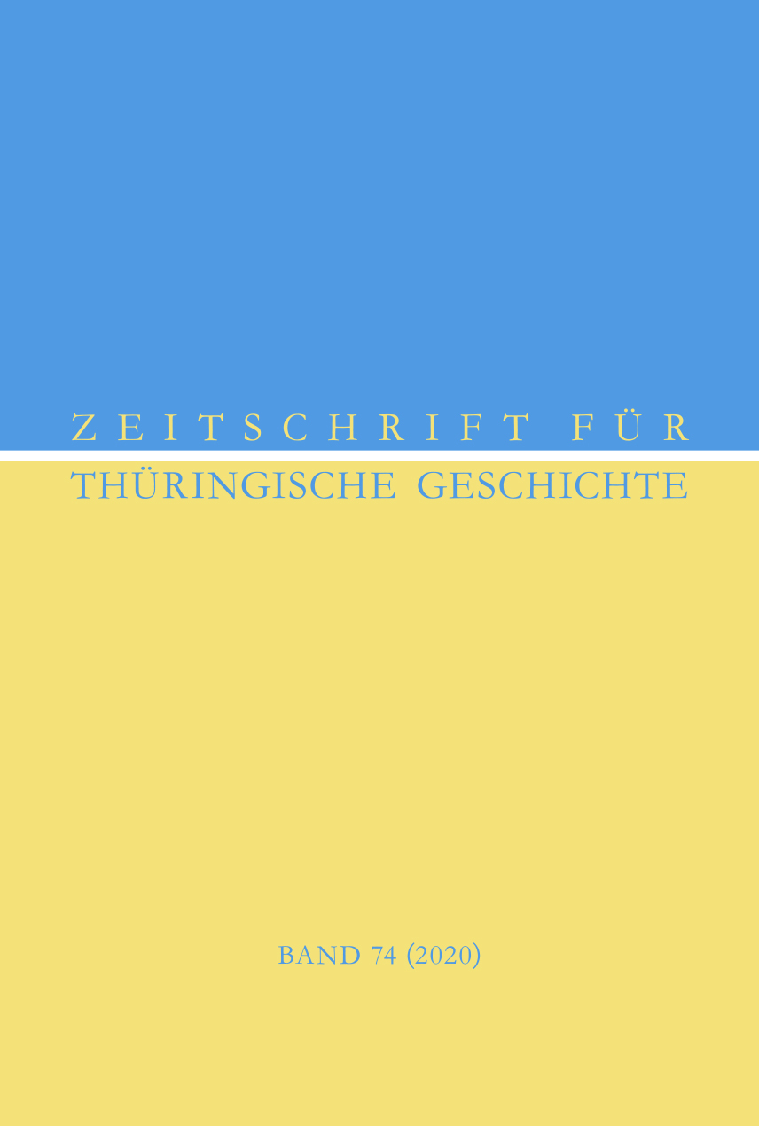 978-3-87707-190-8 - Zeitschrift für Thüringische Geschichte - Titelbild
