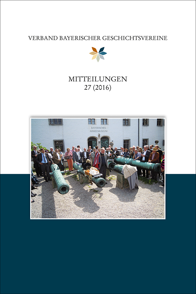 978-3-87707-109-0 - Mitteilungen des Verbandes bayerischer Geschichtsvereine, Band 27 - Titelbild