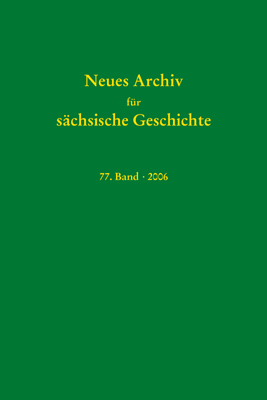 978-3-87707-684-2 - Neues Archiv für sächsische Geschichte / Neues Archiv für sächsische Geschichte, 77. Band  (2006) - Titelbild