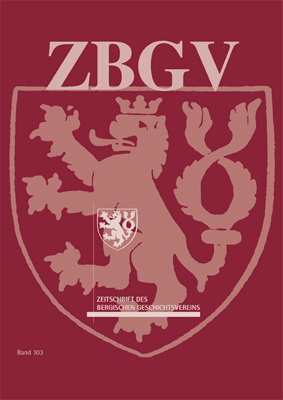 978-3-87707-854-9 - Zeitschrift des Bergischen Geschichtsvereins, Band 103 (2010–2011) - Titelbild