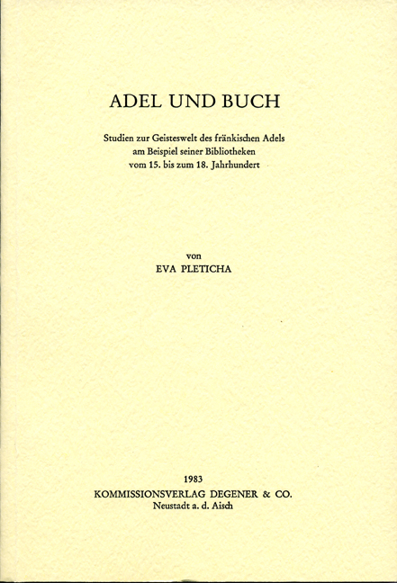 978-3-86652-933-5 - Adel und Buch - Titelbild