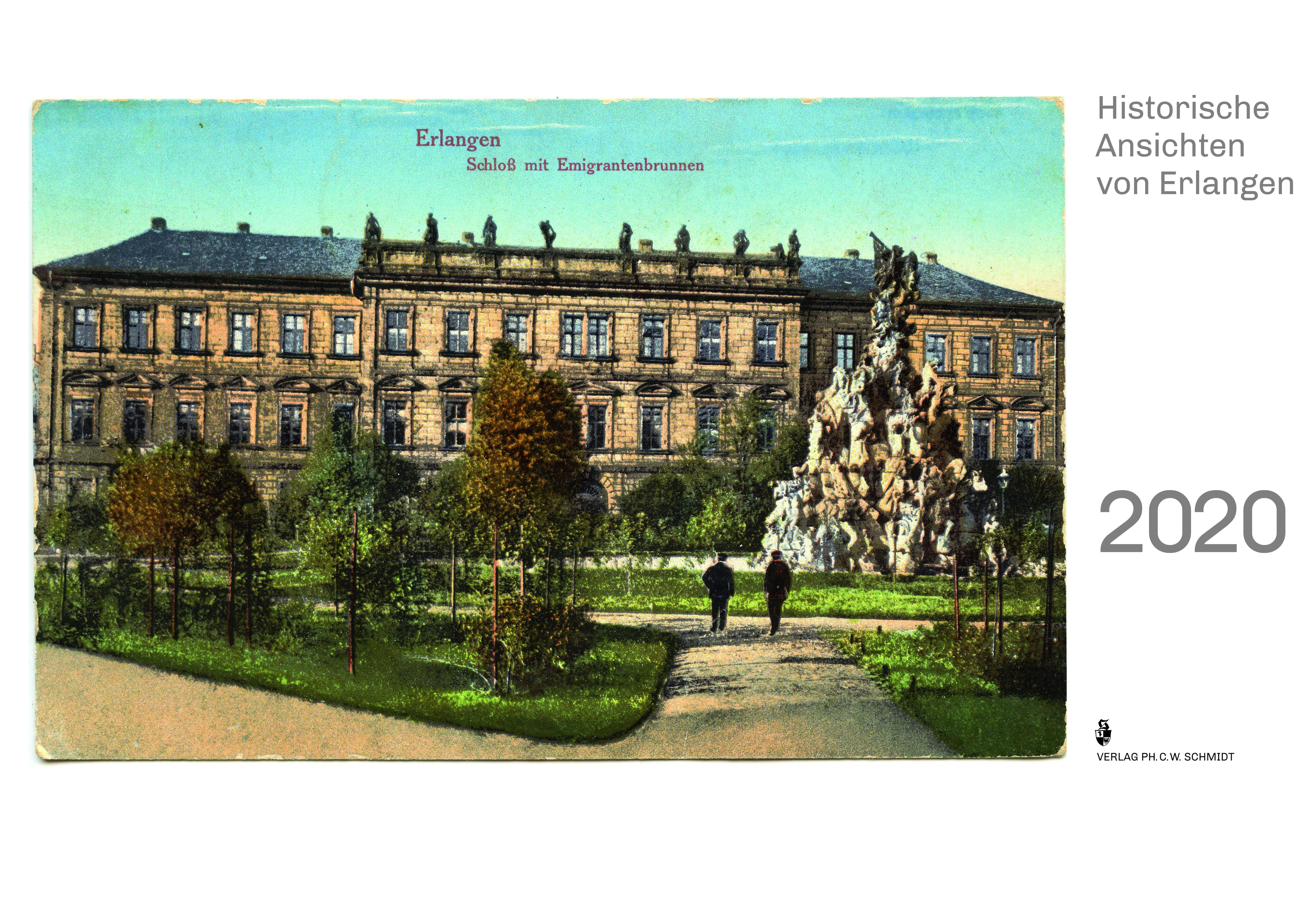 978-3-87707-168-7 - Historische Ansichten von Erlangen - einst und jetzt. Monatskalender 2020 - Titelbild