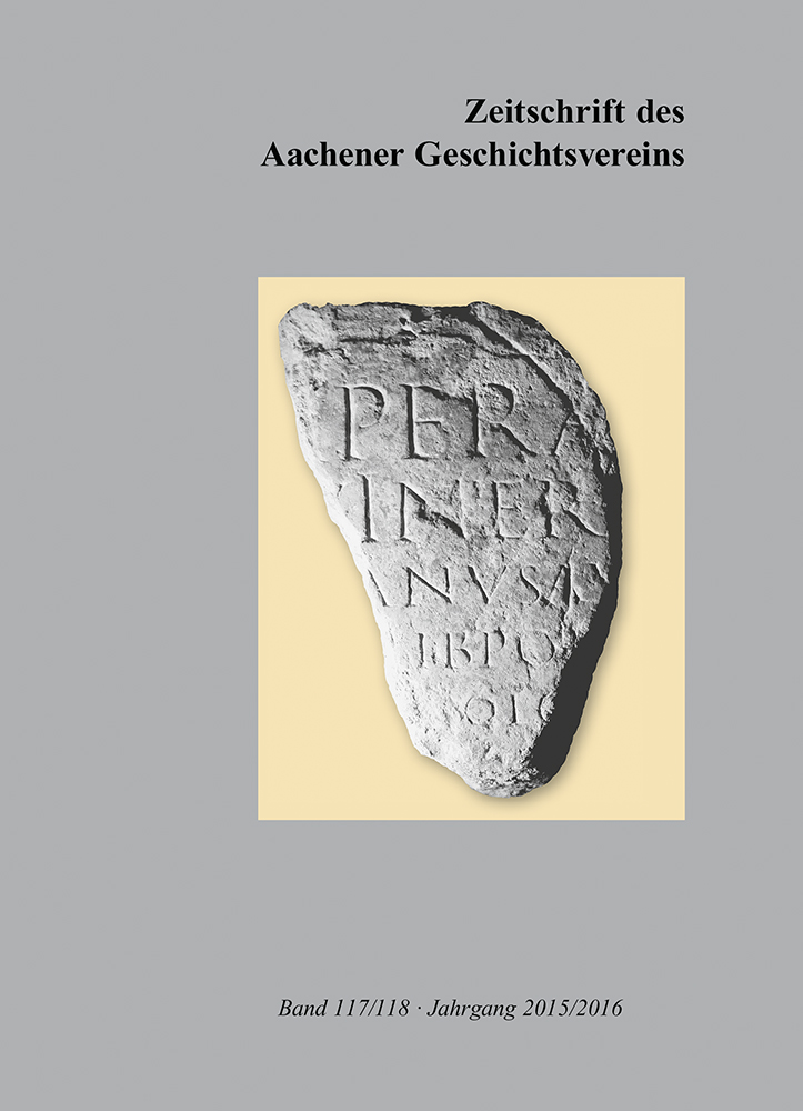 978-3-87707-998-0 - Zeitschrift des Aachener Geschichtsvereins, Band 117/118 (Jahrgang 2015/2016) - Titelbild