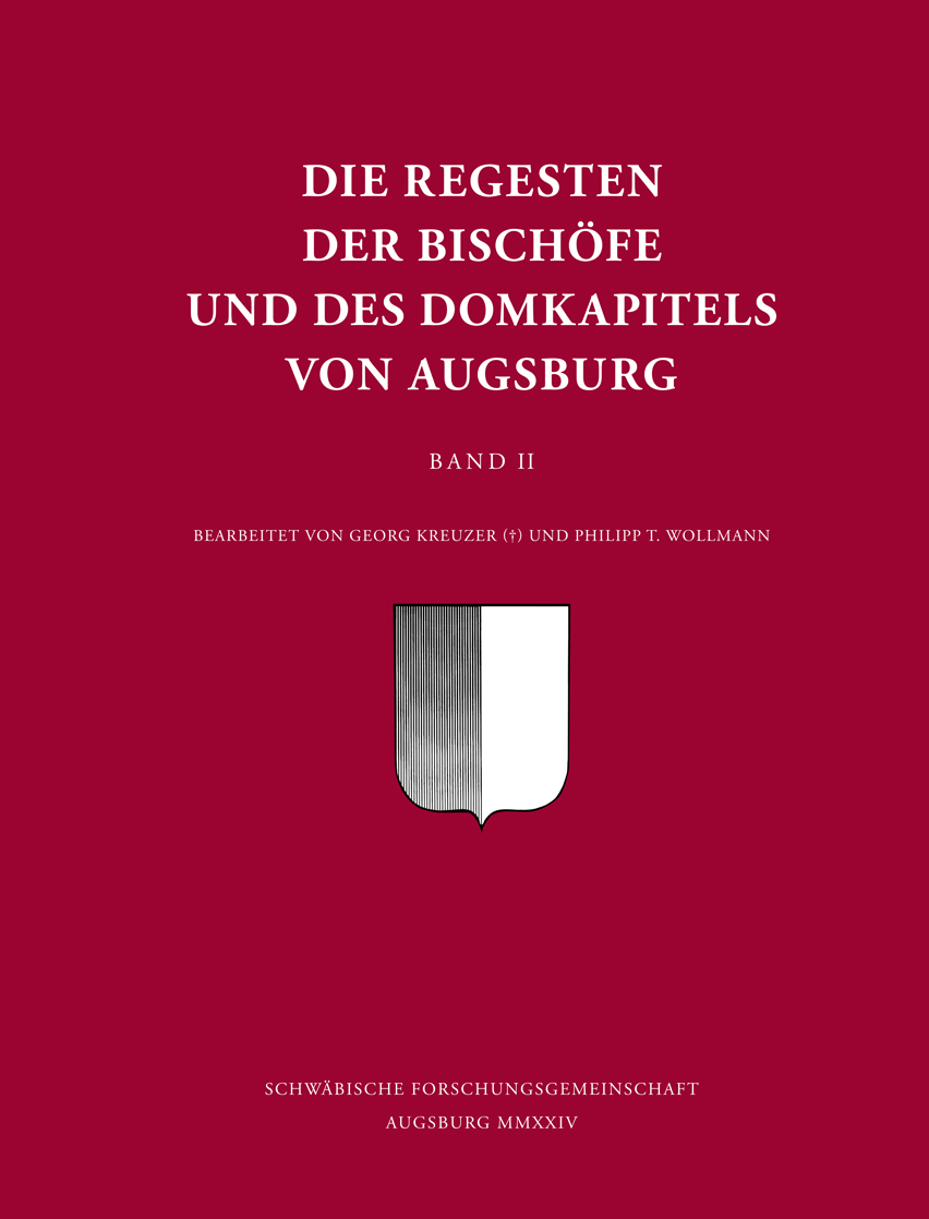 978-3-87707-316-2 - Die Regesten der Bischöfe und des Domkapitels von Augsburg - Titelbild