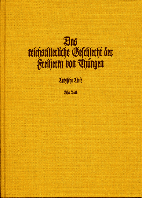 978-3-86652-943-4 - Das reichsritterliche Geschlecht der Freiherrn von Thüngen - Titelbild