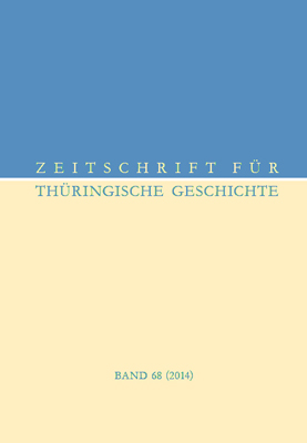 978-3-87707-925-6 - Zeitschrift für Thüringische Geschichte, Band 68 (2014) - Titelbild